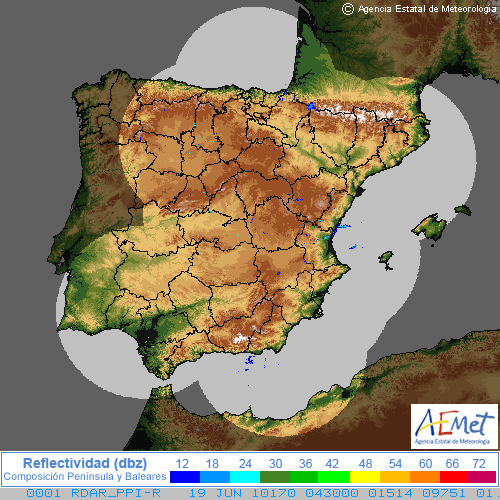 Spain's Rainfall Radar